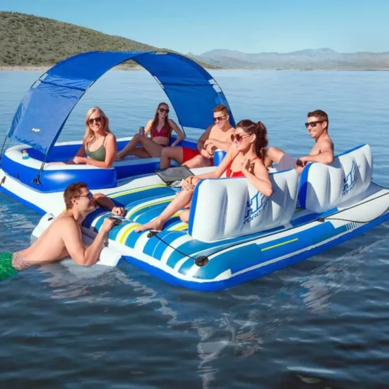 Bouée gonfable max. 6 personnes île flottante